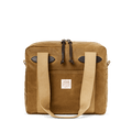 TIN CLOTH ZIPPER TOTE BAG - DARK TAN