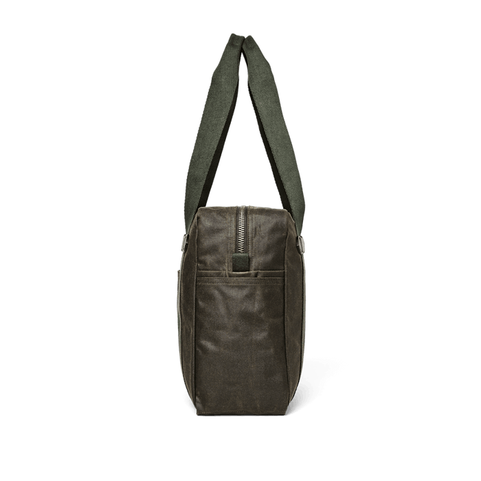 TIN CLOTH ZIPPER TOTE BAG - OTTER GREEN