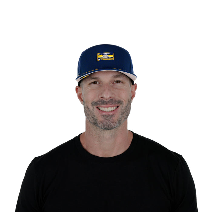 The model-image of the Melin Horizon Fit Trenches Captains Hydro hat in Navy