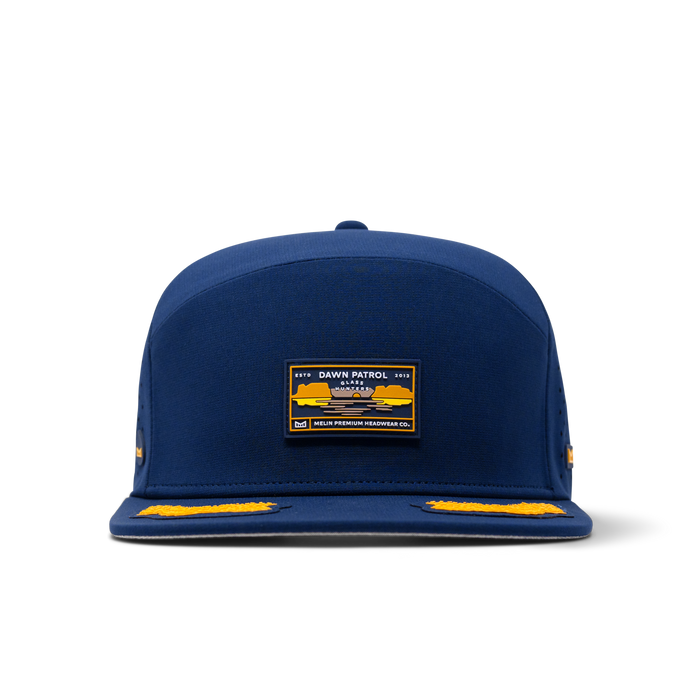 The front view of the melin Trenches Captains Hydro  Horizon Fit in  Navy