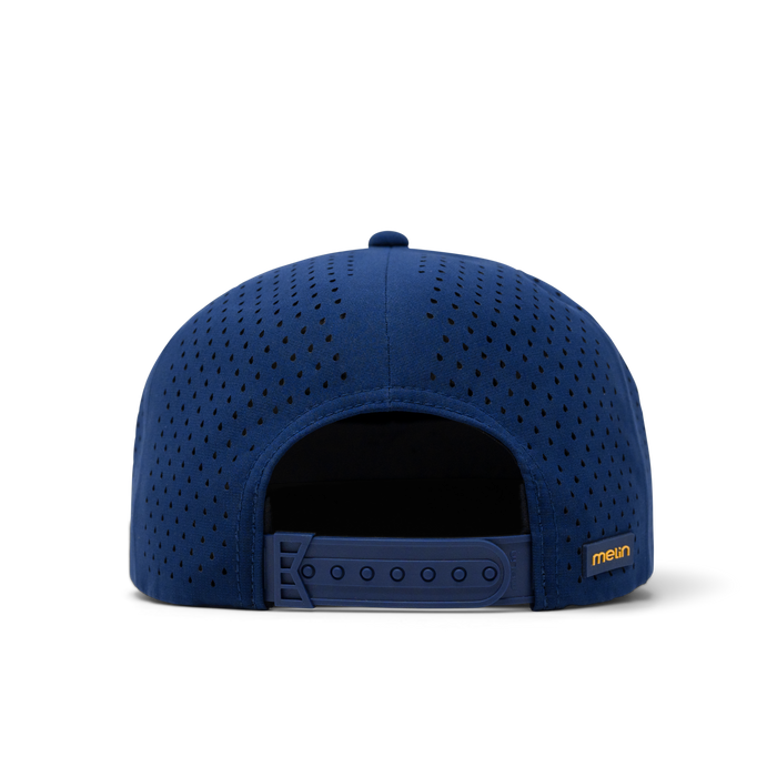 The back view of the melin Trenches Captains Hydro  Horizon Fit in  Navy