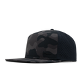 The front, angled view of the melin Trenches Hydrolite  Horizon Fit in  Black Camo