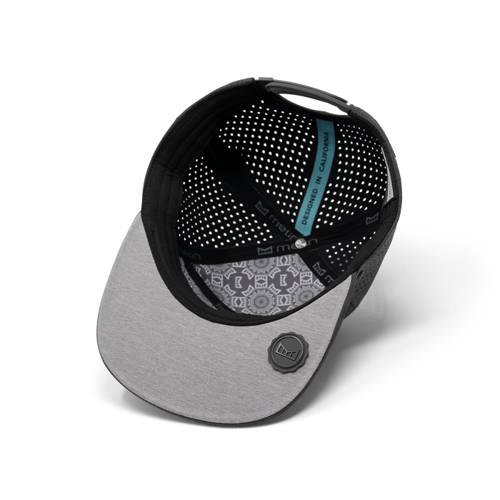 The inside view of the melin Trenches Hydrolite  Horizon Fit in  Heather Charcoal