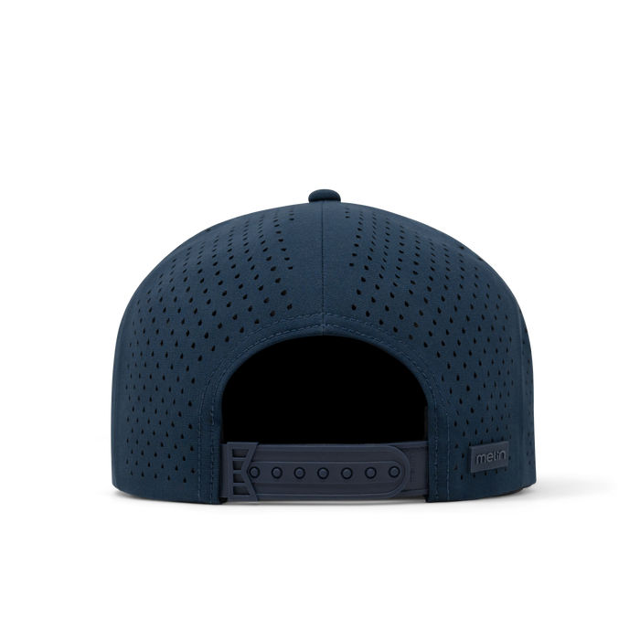 The back view of the melin Trenches Hydrolite  Horizon Fit in  Navy