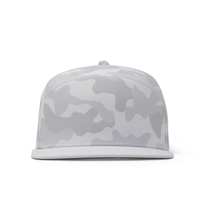 The front view of the melin Trenches Hydrolite  Horizon Fit in  Snow Camo