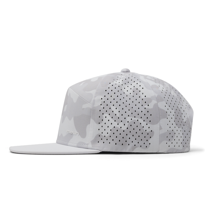 The side view of the melin Trenches Hydrolite  Horizon Fit in  Snow Camo