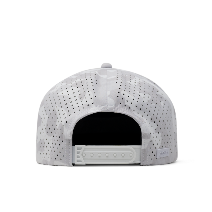 The back view of the melin Trenches Hydrolite  Horizon Fit in  Snow Camo