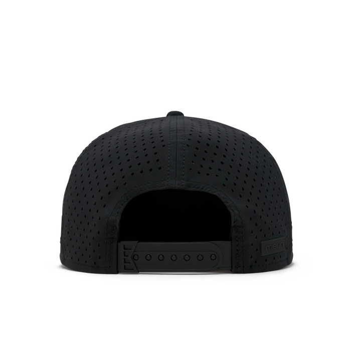 The back view of melin's Trenches Icon Hydro - Black / Gum