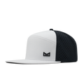 The front, angled view of the melin Horizon Fit Trenches Icon Hydro in Black / White