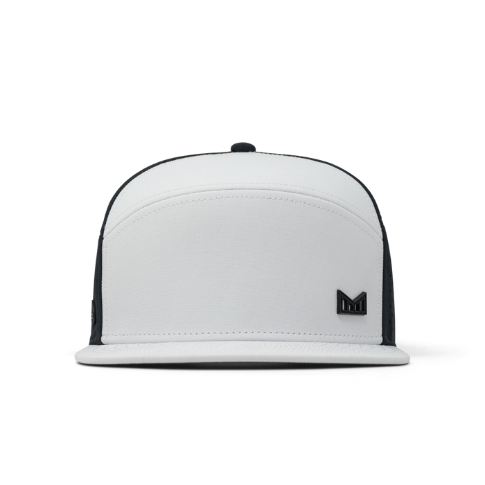 The front view of the melin Horizon Fit Trenches Icon Hydro in Black / White