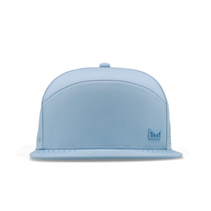 The front view of the melin Trenches Icon Hydro  Horizon Fit in  Cashmere Blue
