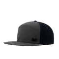 The angled view of the Melin Horizon Fit Trenches Icon Hydro hat in black