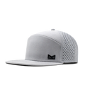 The angled view of the Melin Horizon Fit Treches Icon Hydro hat in white