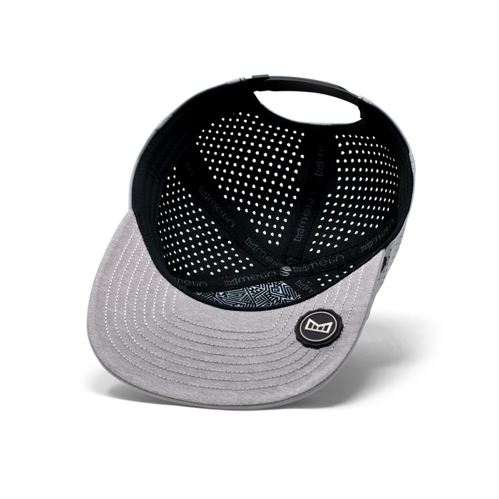 The inside view of the Melin Horizon Fit Treches Icon Hydro hat in white