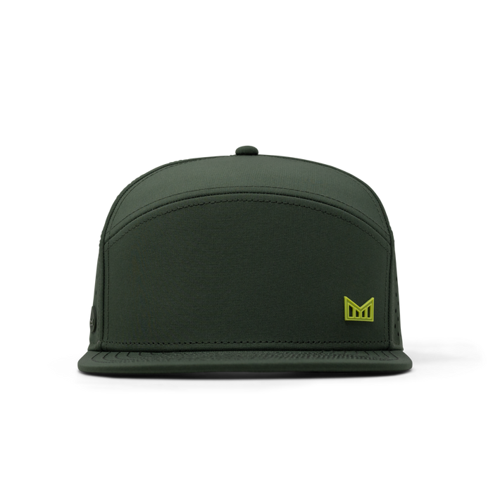 The front view of the melin Horizon Fit Trenches Icon Hydro  in Kombu Green