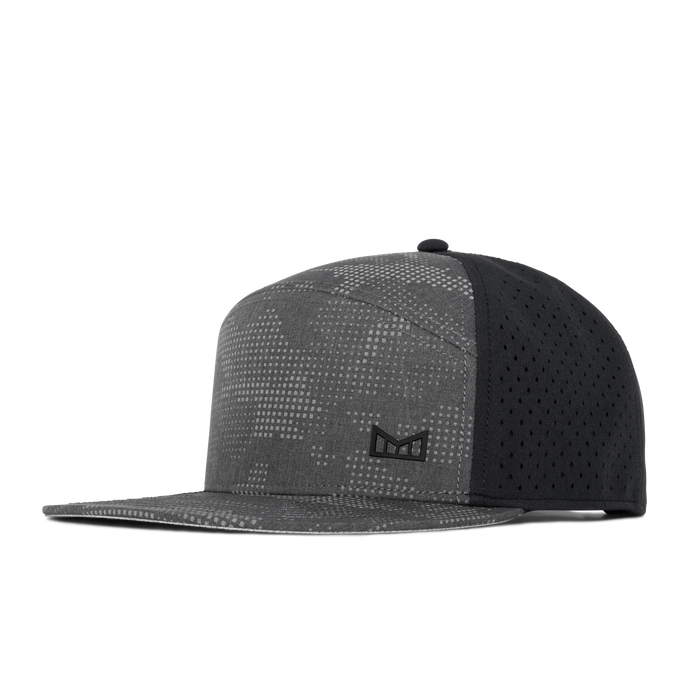 The front, angled view of the melin Trenches Icon Hydro  Horizon Fit in Midnight Reflective