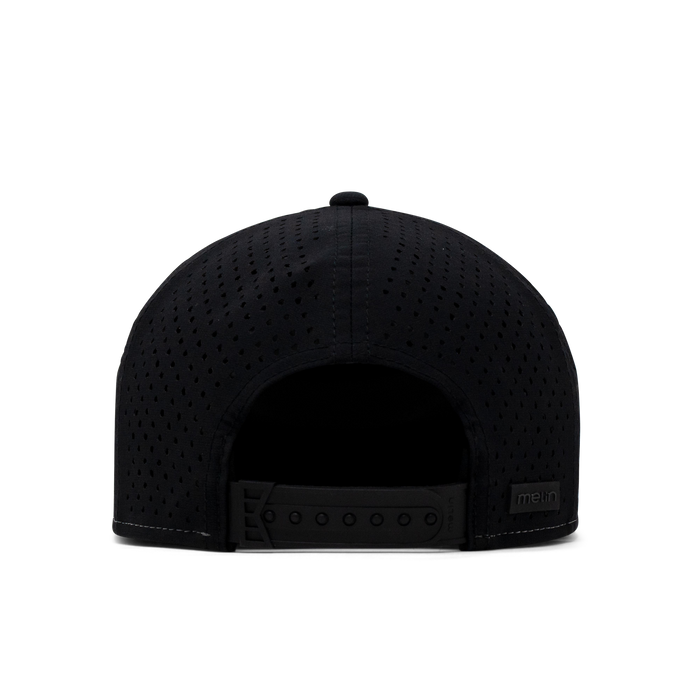 The back view of the Melin Horizon Fit Treches Icon Hydro hat in green camo