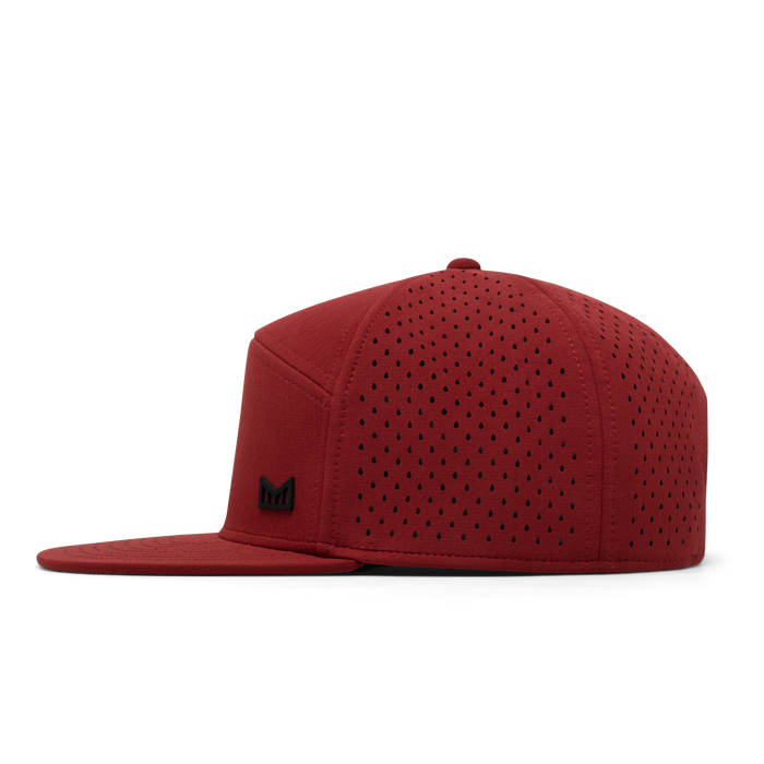 The side view of the melin Trenches Icon Hydro  Horizon Fit in  Red