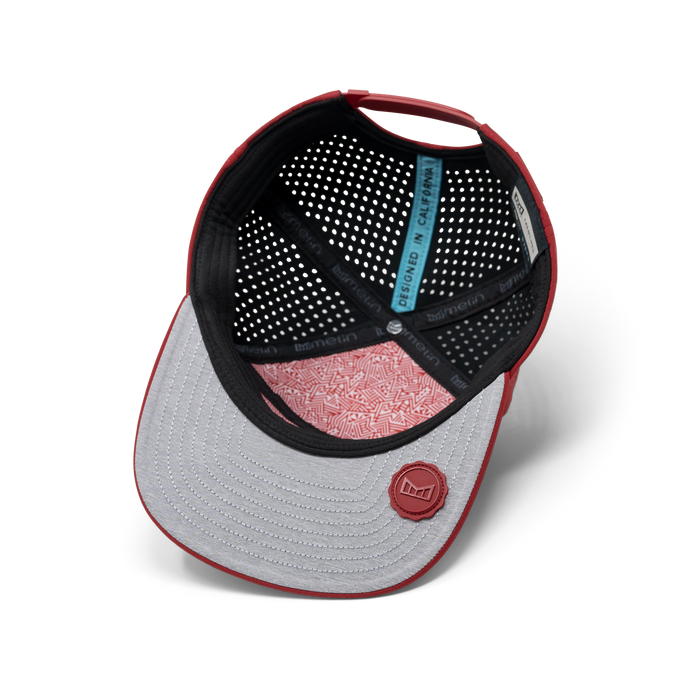 The inside view of the melin Trenches Icon Hydro  Horizon Fit in  Red