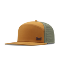 The front, angled view of the melin Horizon Fit Trenches Icon Hydro hat in transit