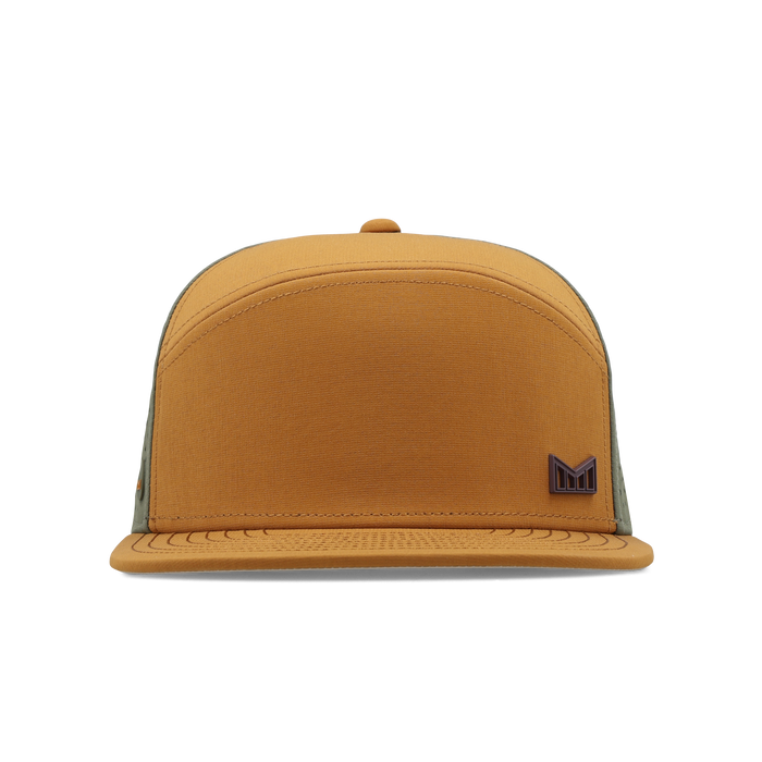 The front view of the melin Horizon Fit Trenches Icon Hydro hat in transit