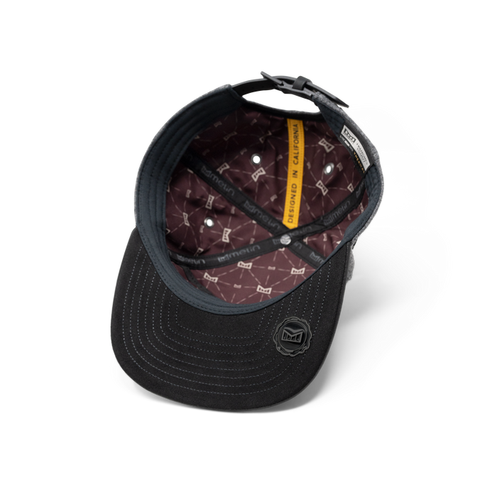 The inside view of the melin Trenches Icon Scout Thermal  Horizon Fit in Heather Grey / Black