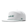 The angled view of melin's Trenches Links Hydro - White / Green