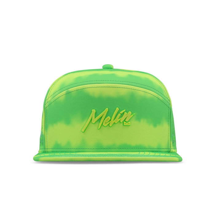 Melin Horizon Fit Trenches Neon Tie Dye Hydro Hat in Slime