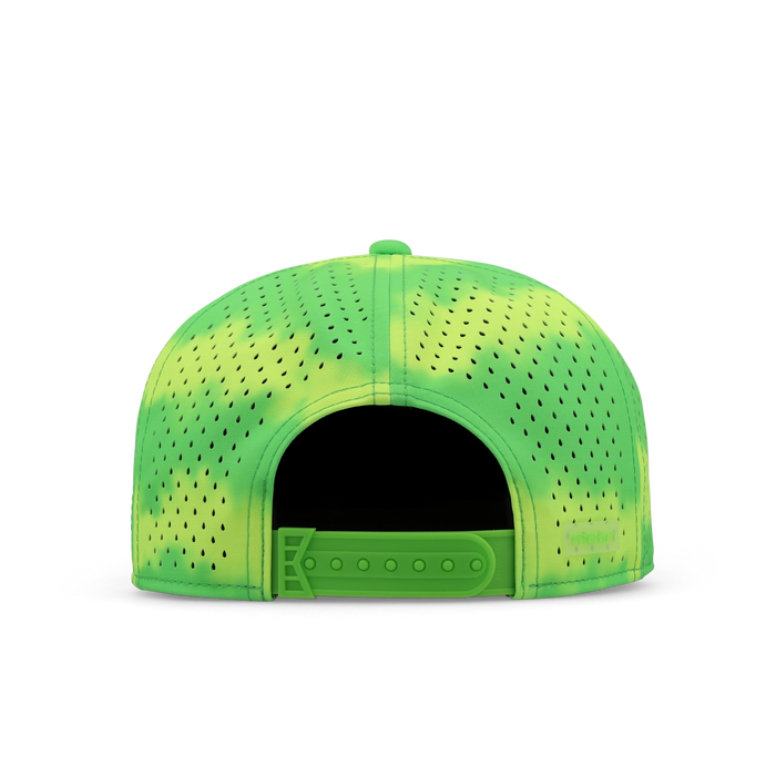 Melin Horizon Fit Trenches Neon Tie Dye Hydro Hat in Slime