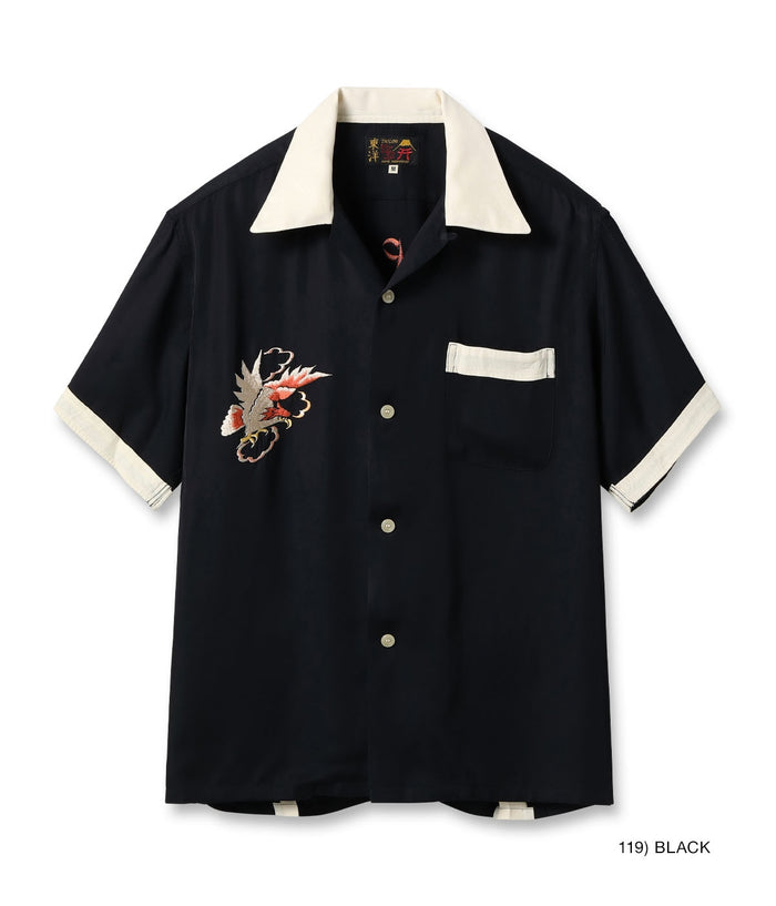 TT39301 / SUKA BOWLING SHIRT “EAGLE - BLACK