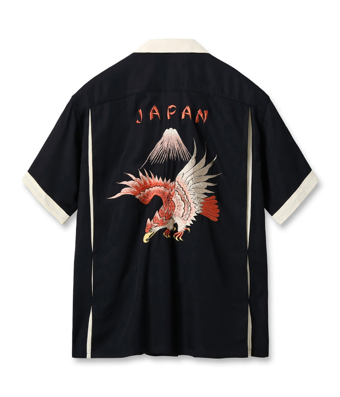 TT39301 / SUKA BOWLING SHIRT “EAGLE - BLACK