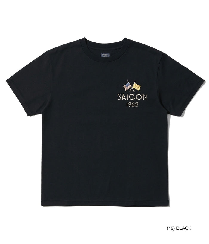 TT79590 SUKA T-SHIRT EMBROIDERED “SAIGON VIET-NAM” - BLACK