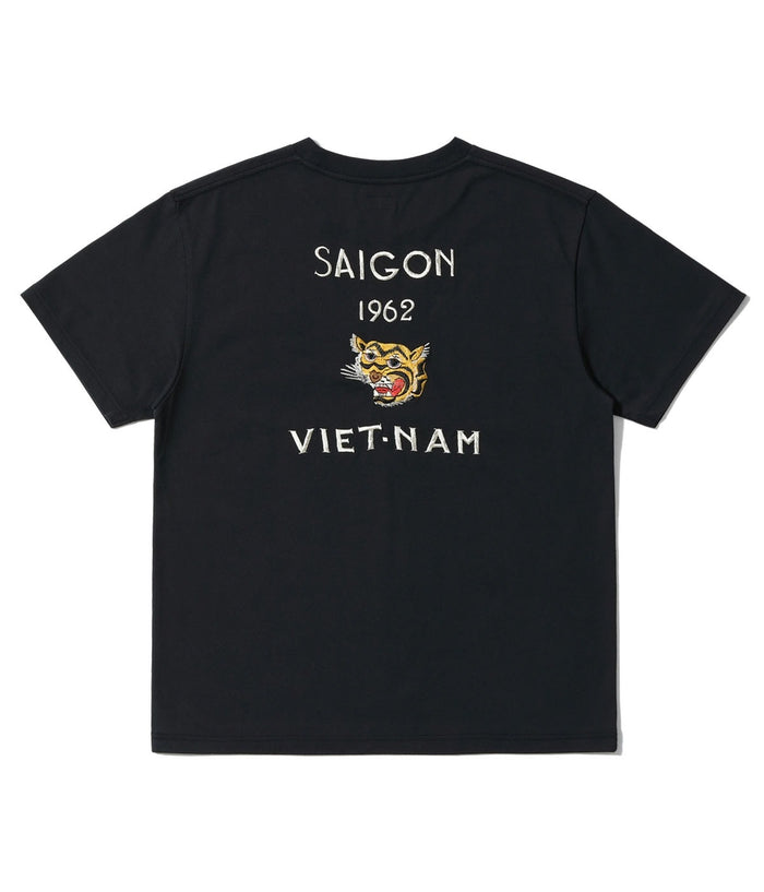 TT79590 SUKA T-SHIRT EMBROIDERED “SAIGON VIET-NAM” - BLACK