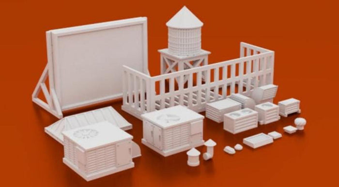 Urban Rooftop Scatter / Urban Greebles Bundle – Modern City Building for MCP – Corvus Games Terrain