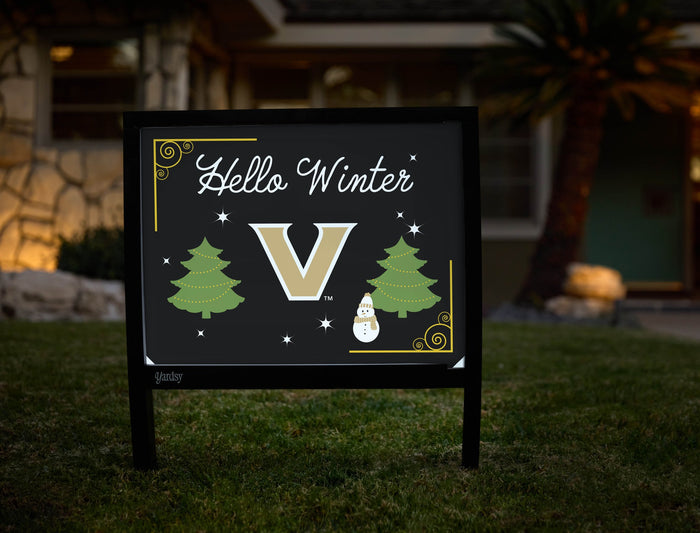 Vanderbilt Hello Winter Yardsy Sign yard sign