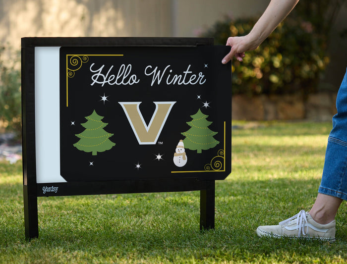 Vanderbilt Hello Winter Yardsy Sign yard sign