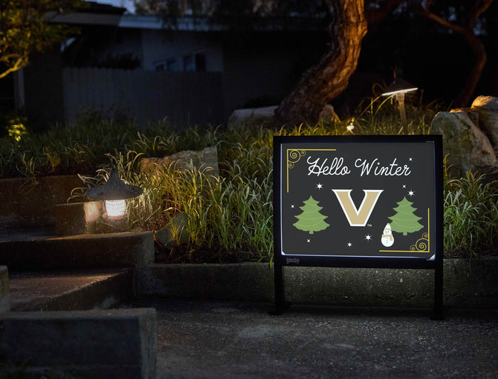 Vanderbilt Hello Winter Yardsy Sign yard sign