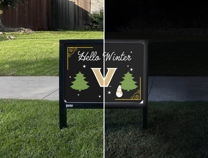 Vanderbilt Hello Winter Yardsy Sign yard sign