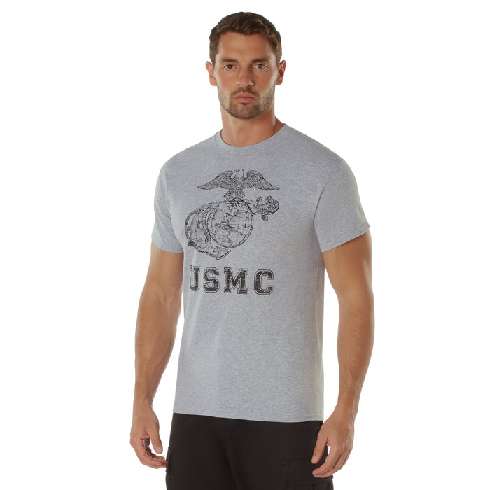 VINTAGE USMC GLOBE & ANCHOR TEE S/S - GREY