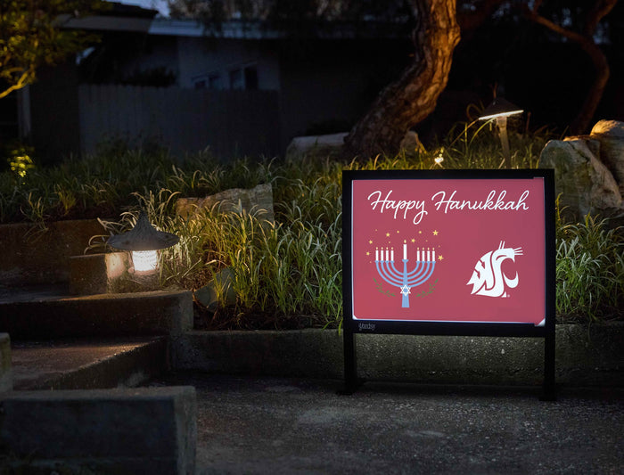 Washington State Happy Hanukkah Yardsy Sign yard sign