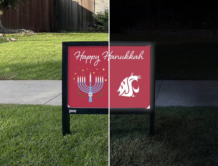 Washington State Happy Hanukkah Yardsy Sign yard sign