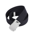 Web Belts - 54 Inches Long - BLACK/CHROME