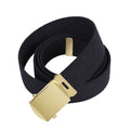 Web Belts - 54 Inches Long - BLACK/GOLD