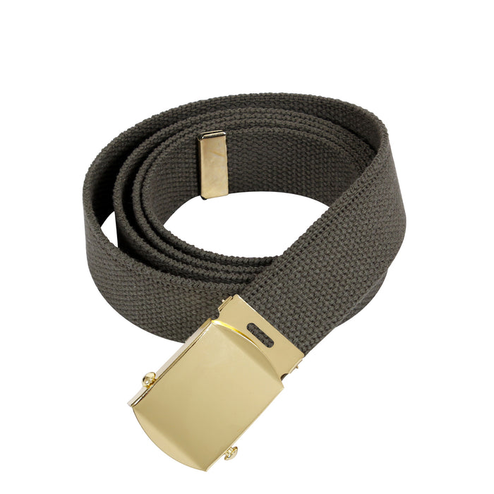 Web Belts - 54 Inches Long - OLIVE DRAB/GOLD