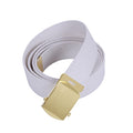 Web Belts - 54 Inches Long - WHITE/GOLD