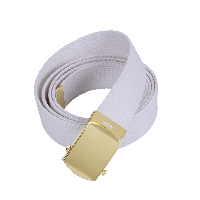 Web Belts - 54 Inches Long - WHITE/GOLD