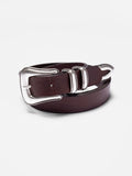 WESTERN SILVER BELT - DARK BROWN