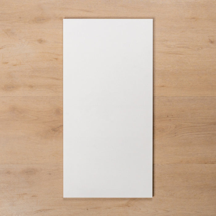 Single White Gemma Tile Rectified Gloss 300 x 600 x 9mm Ceramic 36WHGPRO - The Blue Space