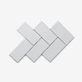 White Luca Hand Made Matte Subway Tile 75 x 150 x 8mm  | The Blue Space