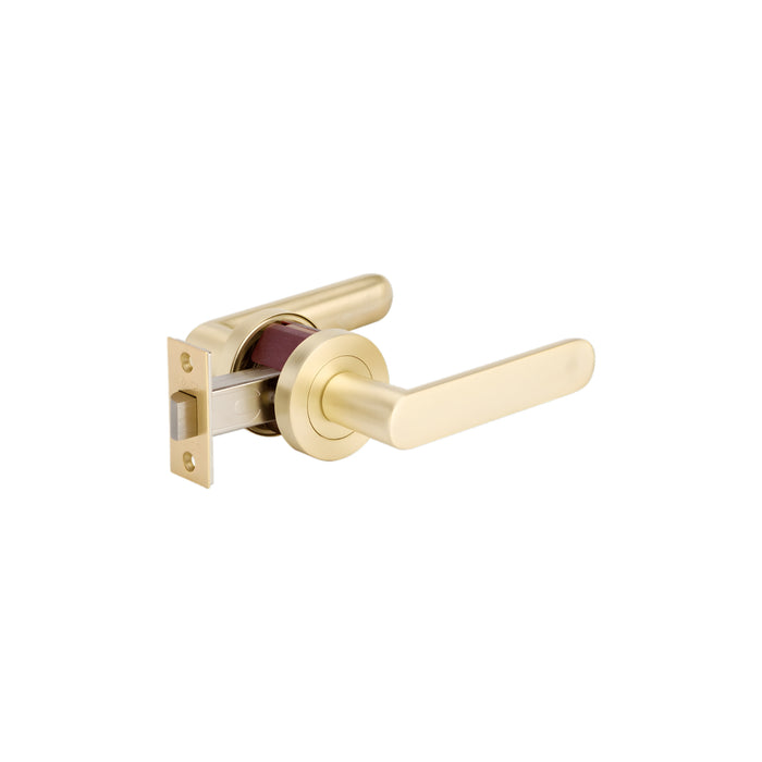Zanda Duke Passage Door Handle Set Satin Brass 10091.SB - The Blue Space